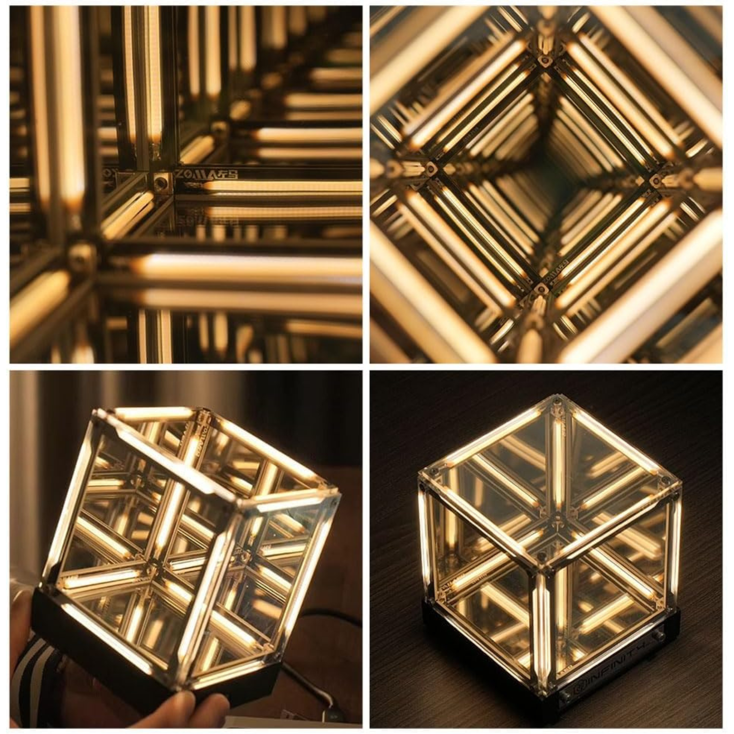 Lámpara Hipercubo LED 4D