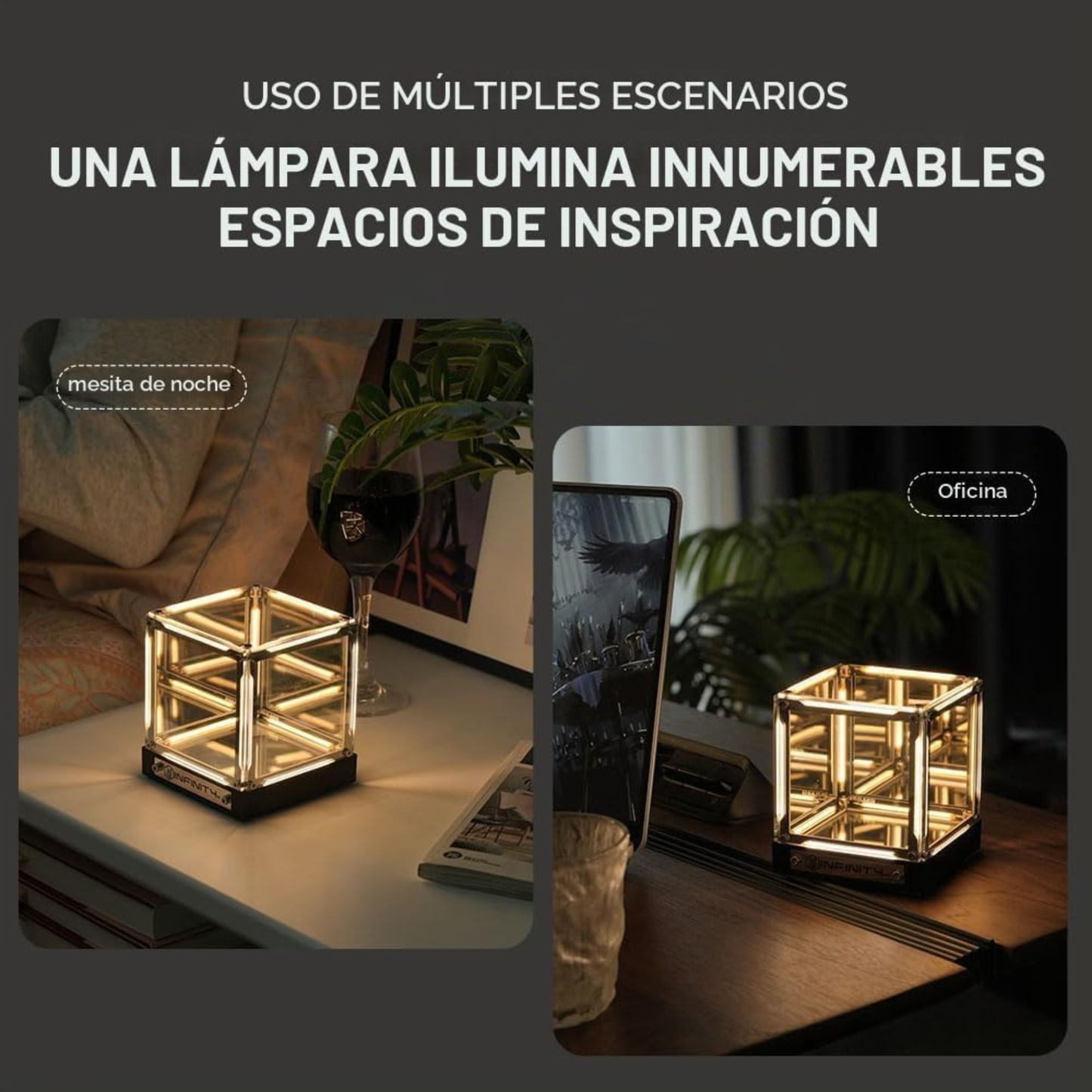 Lámpara Hipercubo LED 4D