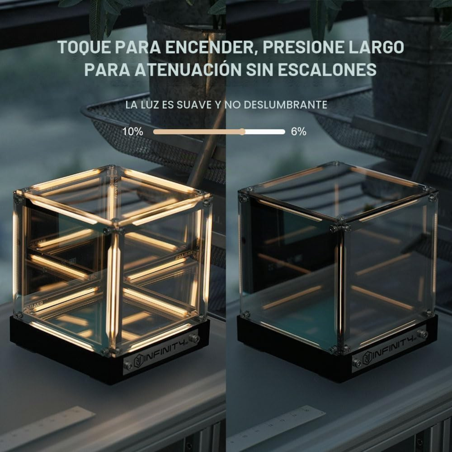 Lámpara Hipercubo LED 4D
