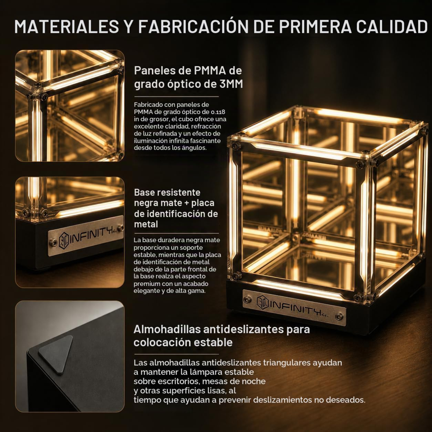 Lámpara Hipercubo LED 4D